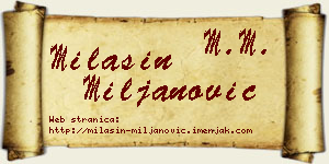 Milašin Miljanović vizit kartica